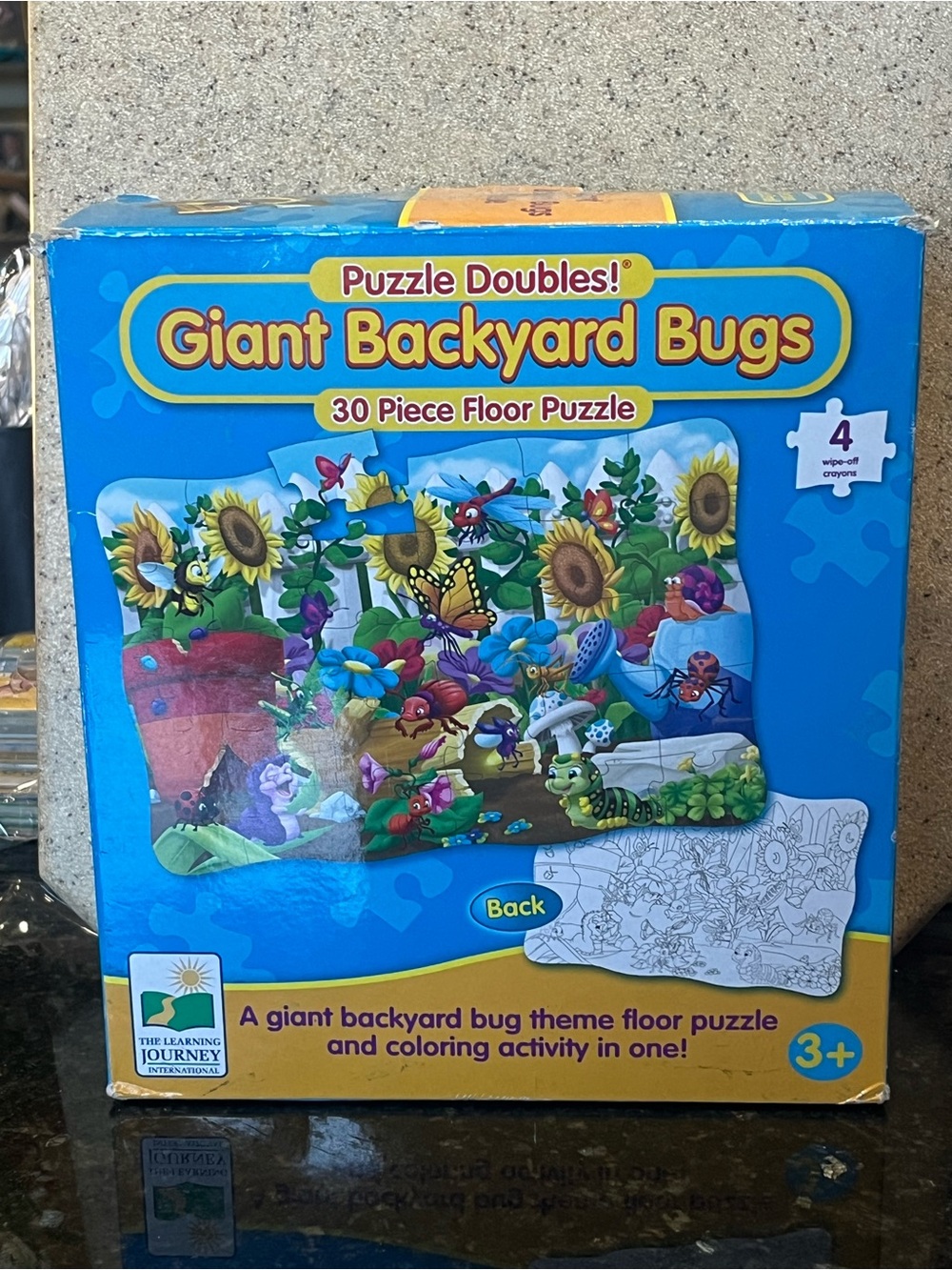 The Learning Journey Giant Backyard Bugs 30-Piece Floor Puzzle - Blue